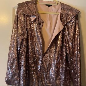 Lane Bryant Rose Gold Sequin Jacket